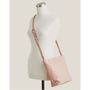 J.Crew Oslo Soft Leather Crossbody Bag Warm Clay Blush Adjustable Strap